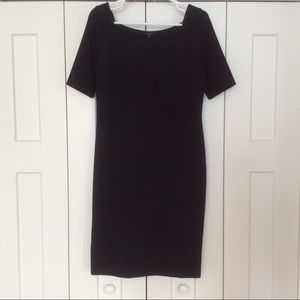 Talbots Black Sheath Dress Short Sleeve - 8 NWOT